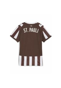 Puma - Damska koszulka domowa FC St. Pauli 25/26 PUMA Espresso Brown White. Kolor: biały, brązowy, wielokolorowy. Sport: piłka nożna