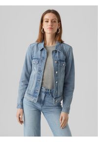 Vero Moda Kurtka jeansowa Zorica 10279789 Błękitny Regular Fit. Kolor: niebieski. Materiał: bawełna #1