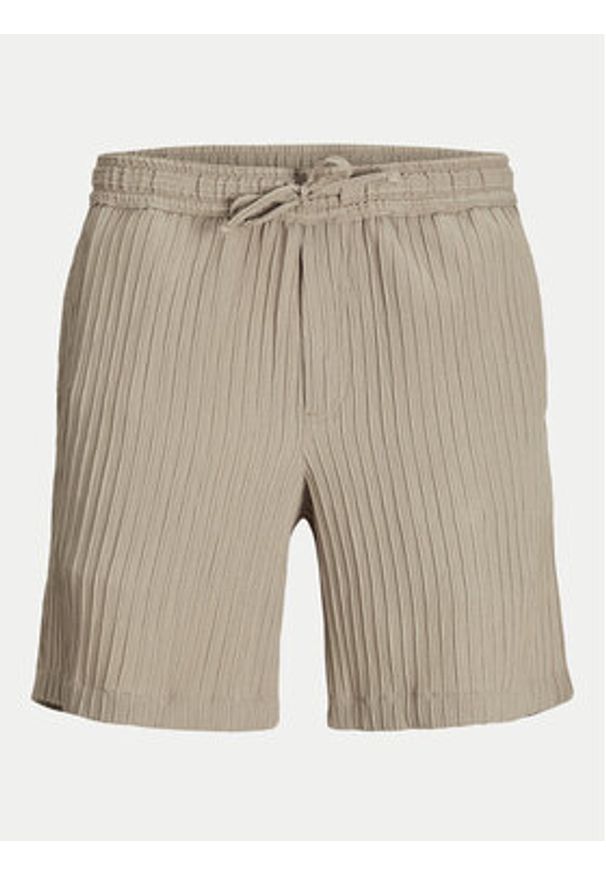 Jack & Jones - Jack&Jones Szorty materiałowe Jaiden 12269672 Beżowy Relaxed Fit. Kolor: beżowy. Materiał: syntetyk