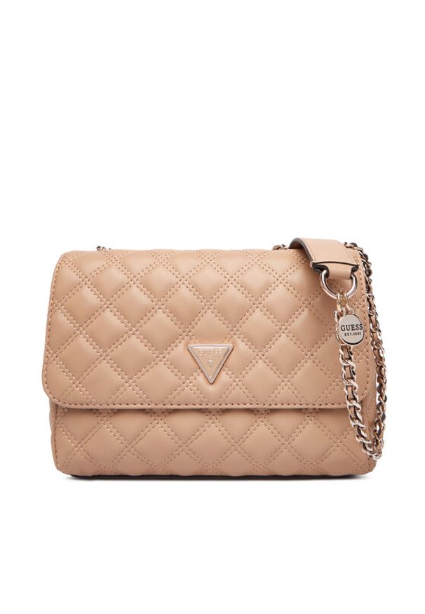 Guess Torebka Giully II HWQG96 73200 Beżowy. Kolor: beżowy. Materiał: skórzane