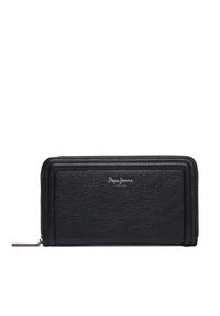 Pepe Jeans Portfel damski Code Wallet PL0700001 Czarny. Kolor: czarny. Materiał: skóra