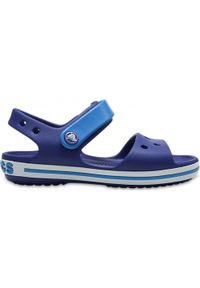 Crocs sandały dla dzieci Crocband Sandal Kids niebieskie. Kolor: biały, niebieski, wielokolorowy