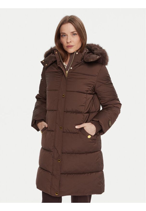 Marciano Guess Płaszcz zimowy 5BGL18 7378A Brązowy Regular Fit. Kolor: brązowy. Materiał: syntetyk. Sezon: zima