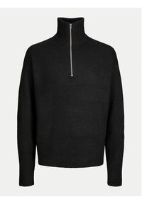 Jack & Jones - Jack&Jones Sweter Ollie 12241817 Czarny Relaxed Fit. Kolor: czarny. Materiał: syntetyk #7