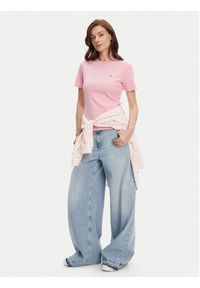 TOMMY HILFIGER - Tommy Hilfiger T-Shirt New Cody WW0WW40587 Różowy Slim Fit. Kolor: różowy. Materiał: bawełna #3