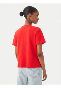 TOMMY HILFIGER - Tommy Hilfiger T-Shirt Logo Interlock WW0WW48707 Czerwony Regular Fit. Kolor: czerwony. Materiał: bawełna #5