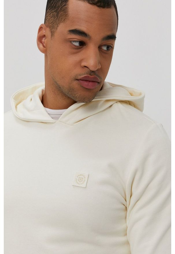 Premium by Jack&Jones - Bluza. Okazja: na co dzień. Kolor: beżowy. Materiał: dzianina. Wzór: gładki, aplikacja. Styl: casual