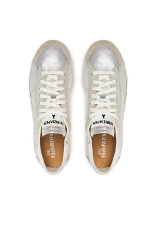 Patrizia Pepe Sneakersy SKIN 2Z0065/L154-S125 Srebrny. Kolor: srebrny. Materiał: skóra
