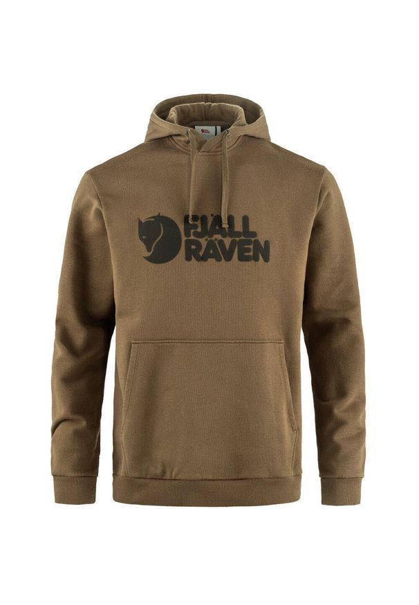FJÄLRÄVEN KANKEEN - Bluza z kapturem męska Fjallraven Logo Hoodie. Typ kołnierza: kaptur. Kolor: brązowy