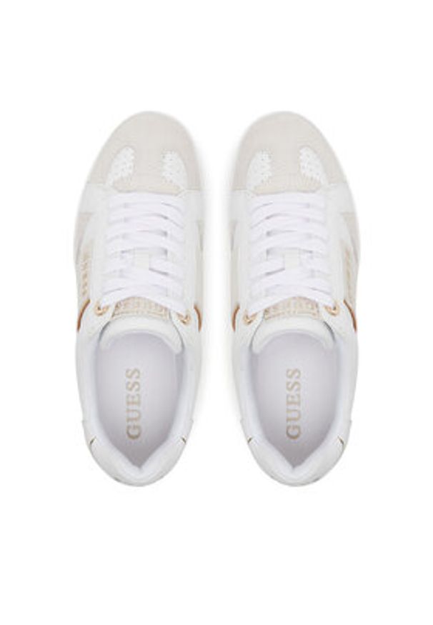 Guess Sneakersy FLJRO4 ELE12 Biały. Kolor: biały. Materiał: skóra