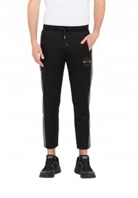 La Martina - LA MARTINA Czarne męskie spodnie Slim Fit, Rozmiar L. Kolor: czarny. Materiał: poliester #5
