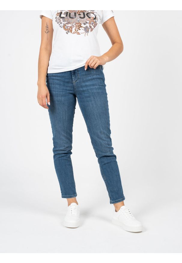 Liu Jo Jeansy "Cute" | UF2034 D4391 | Kobieta | Niebieski. Stan: podwyższony. Kolor: niebieski. Długość: długie. Styl: elegancki