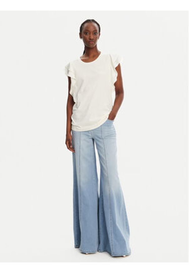 Liu Jo Sport T-Shirt TA5178 J5904 Biały Regular Fit. Kolor: biały. Materiał: bawełna. Styl: sportowy