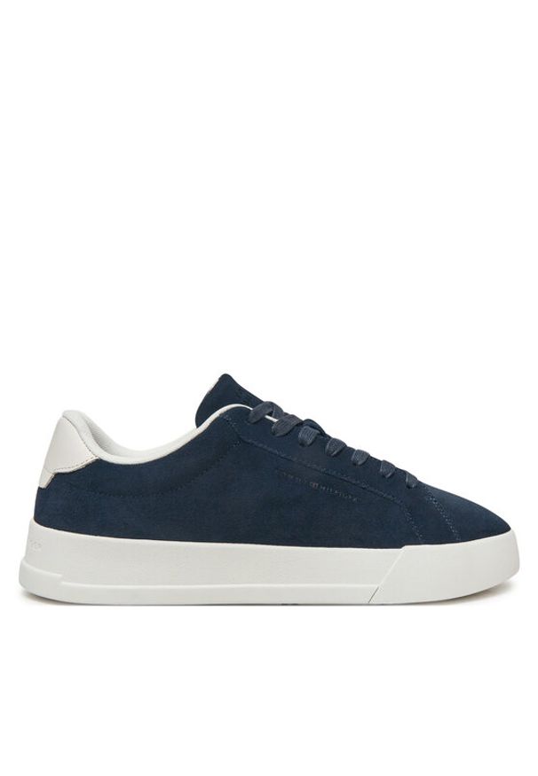 TOMMY HILFIGER - Tommy Hilfiger Sneakersy Court FM0FM05459 Granatowy. Kolor: niebieski. Materiał: zamsz, skóra