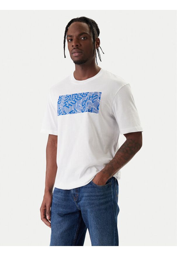 Hugo - HUGO T-Shirt Nierofix 50554369 Biały Regular Fit. Kolor: biały. Materiał: bawełna