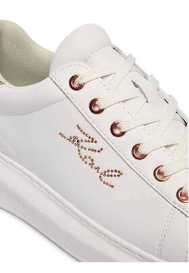 Karl Lagerfeld - KARL LAGERFELD Sneakersy Kapri KL62518 Biały. Kolor: biały. Materiał: skóra