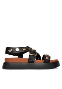 DeeZee Sandały WS2P229-10 Czarny. Kolor: czarny. Materiał: materiał, syntetyk