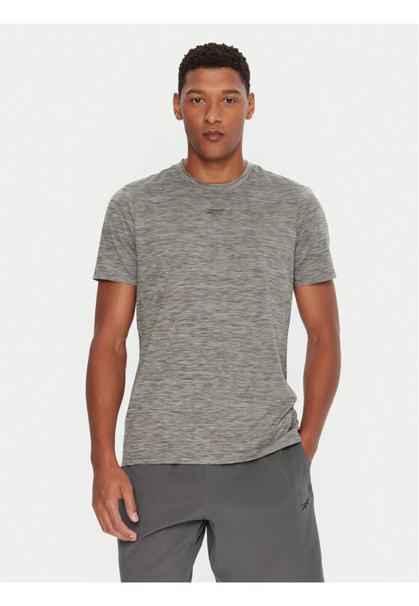 Reebok T-Shirt RK25178CCM Szary Standard Fit. Kolor: szary. Materiał: syntetyk