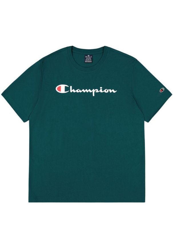 Champion - Męska Koszulka Z Krótkim Rękawem. Kolor: czerwony, zielony, wielokolorowy. Długość rękawa: krótki rękaw. Długość: krótkie. Sport: turystyka piesza
