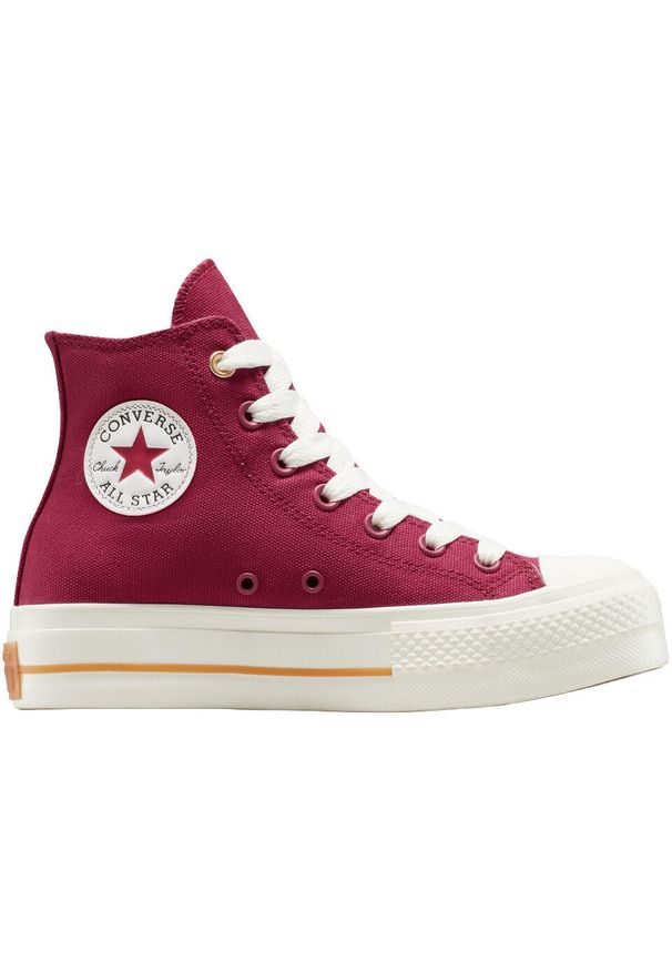 Buty sportowe damskie Converse Chuck Taylor All Star Lift. Kolor: czerwony. Materiał: materiał. Styl: sportowy