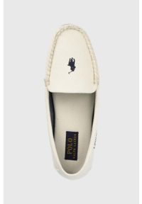 Polo Ralph Lauren mokasyny DECLAN RF103583 damskie kolor biały na płaskim obcasie. Nosek buta: okrągły. Kolor: biały. Materiał: guma. Obcas: na obcasie. Wysokość obcasa: niski #3