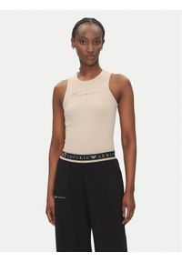 EA7 Emporio Armani Body 7W000338 AF12625 U6155 Beżowy Slim Fit. Kolor: beżowy. Materiał: syntetyk