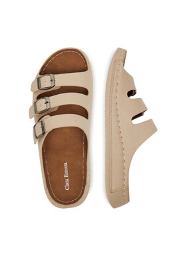 Clara Barson Klapki WFA3730-1 Beżowy. Kolor: beżowy. Materiał: syntetyk, materiał