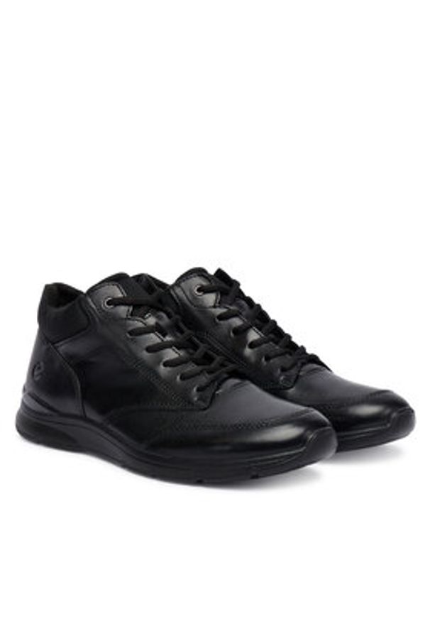 ecco - ECCO Sneakersy Irving 51175401001 Czarny. Kolor: czarny. Materiał: skóra