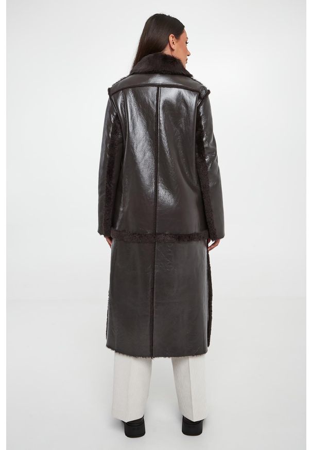 Płaszcz damski skórzany dwustronny DIEGO M. Materiał: skóra