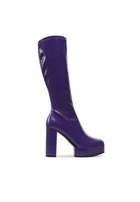 Jenny Fairy Kozaki GLOSSY-02KW Fioletowy. Kolor: fioletowy. Materiał: skóra #2