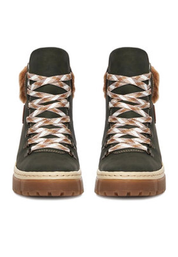 Rieker Trzewiki CEO-X8647-54 Zielony. Kolor: zielony. Materiał: syntetyk, materiał