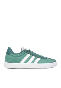 Adidas - adidas Sneakersy VL COURT 3.0 K JS3490 Zielony. Kolor: zielony. Materiał: zamsz, skóra