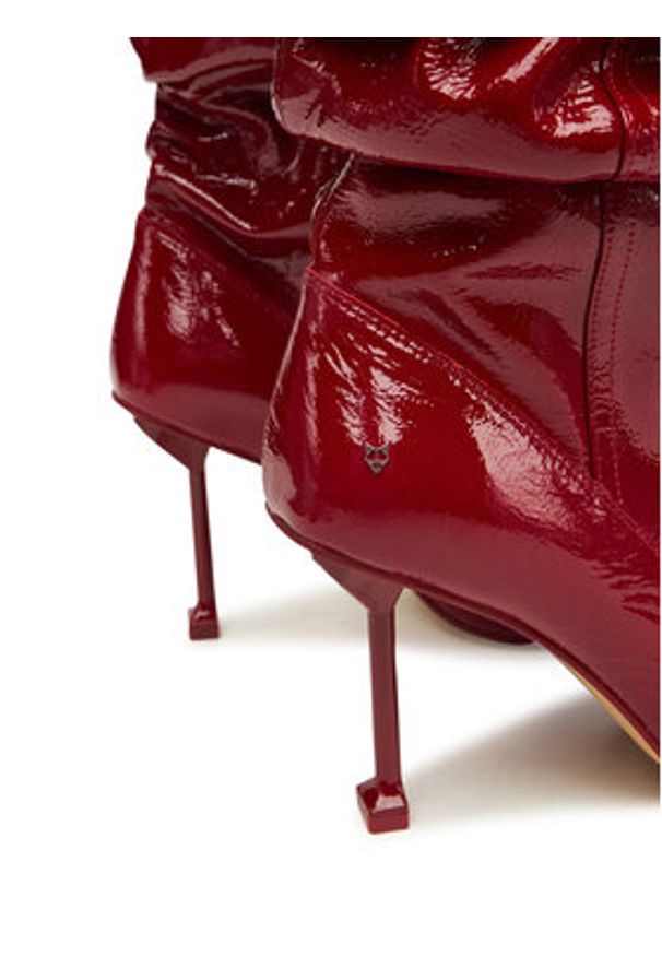 Naked Wolfe Kozaki Vern Czerwony. Kolor: czerwony. Materiał: skóra, lakier