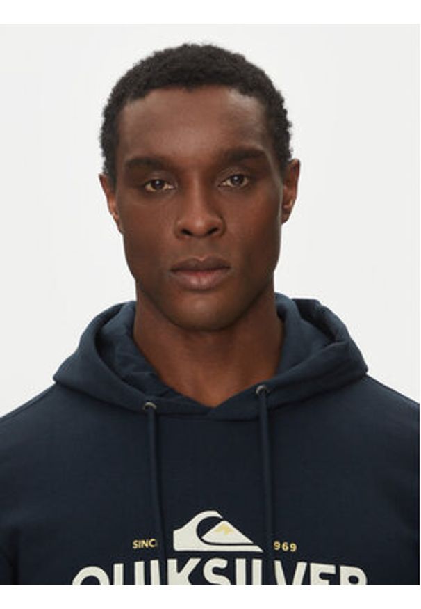 Quiksilver Bluza EQYFT05089 Granatowy Regular Fit. Kolor: niebieski. Materiał: bawełna
