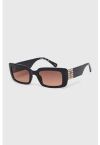 Guess okulary przeciwsłoneczne kolor czarny. Kształt: prostokątne. Kolor: czarny #1