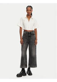 Hugo - HUGO Jeansy Gevane 50530309 Czarny Wide Leg. Kolor: czarny