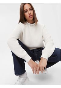 Calvin Klein Jeans Sweter J20J222255 Écru Relaxed Fit. Materiał: bawełna #5