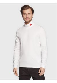 Hugo Golf Derollo224 50479373 Biały Slim Fit. Typ kołnierza: golf. Kolor: biały. Materiał: bawełna #1