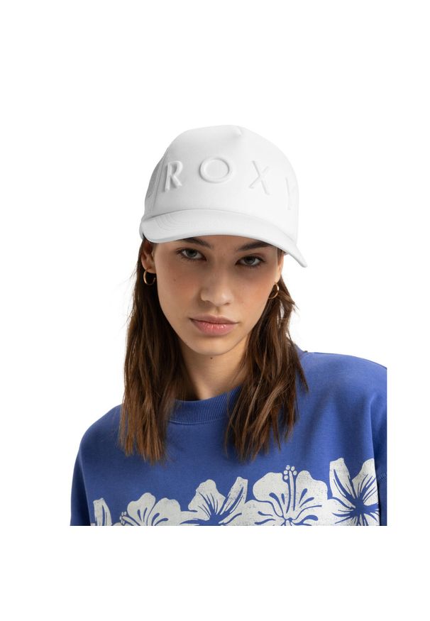 Roxy - Czapka Trucker dla Kobiety BRIGHTER DAY Biały. Kolor: biały. Materiał: poliester, materiał. Wzór: nadruk