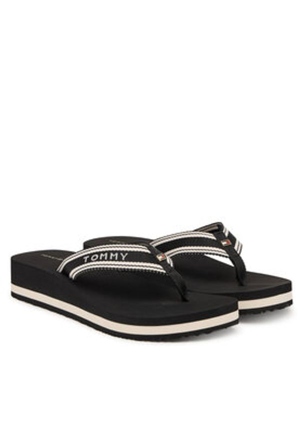 TOMMY HILFIGER - Tommy Hilfiger Japonki Flag FW0FW09195 Czarny. Kolor: czarny. Materiał: materiał