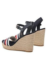 TOMMY HILFIGER - Tommy Hilfiger Espadryle Corporate Wedge FW0FW07086 Kolorowy. Materiał: materiał. Wzór: kolorowy #3