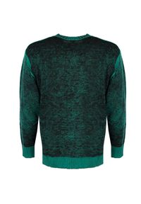 Diesel Sweter "K-Conf" | 00SIHD-OLASS / K-Conf Pullover | Mężczyzna | Czarny, Zielony. Okazja: na co dzień. Kolor: czarny, zielony, wielokolorowy. Materiał: wełna, poliamid. Styl: casual