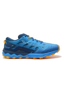 Buty do biegania męskie, Mizuno Wave Daichi 7. Zapięcie: sznurówki. Kolor: niebieski. Materiał: materiał, syntetyk. Szerokość cholewki: normalna. Model: Mizuno Wave #1