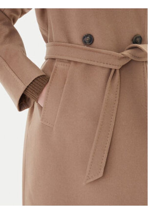 Weekend Max Mara Płaszcz przejściowy Cascia 2525016072 Beżowy Regular Fit. Kolor: beżowy. Materiał: kaszmir