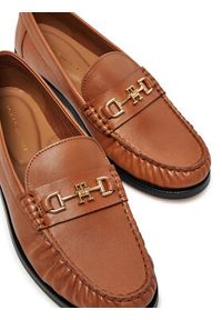 TOMMY HILFIGER - Tommy Hilfiger Mokasyny Soft Leather Horsebit Loafer FW0FW08414 Pomarańczowy. Kolor: pomarańczowy. Materiał: skóra #5