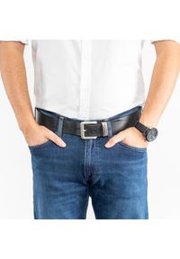 Tom Tailor - TOM TAILOR MĘSKI PASEK SKÓRZANY KLASYCZNY SKÓRA TG1008R15/791 40mm Gürtel BLACK. Materiał: skóra. Wzór: paski. Styl: klasyczny #2