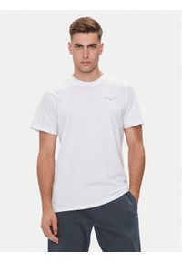 Tommy Jeans T-Shirt Linear Chest DM0DM18555 Biały Slim Fit. Kolor: biały. Materiał: bawełna