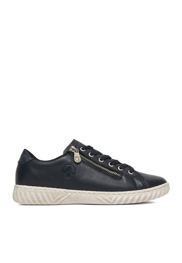 Rieker Sneakersy N0900-14 Granatowy. Kolor: niebieski. Materiał: skóra
