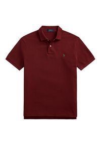 Polo Ralph Lauren Polo 710536856457 Bordowy Slim Fit. Typ kołnierza: polo. Kolor: czerwony. Materiał: bawełna #3