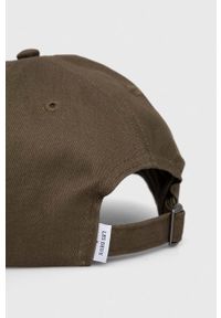 Les Deux czapka z daszkiem bawełniana kolor zielony z aplikacją. Kolor: zielony. Materiał: bawełna. Wzór: aplikacja #2